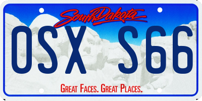 SD license plate 0SXS66