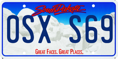 SD license plate 0SXS69
