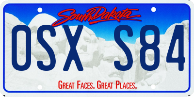 SD license plate 0SXS84