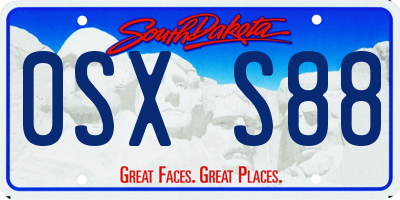 SD license plate 0SXS88