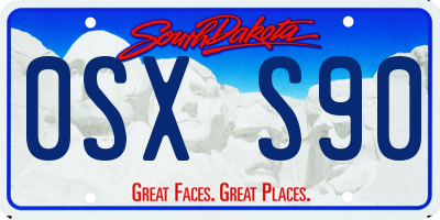 SD license plate 0SXS90