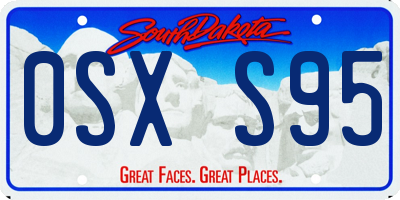 SD license plate 0SXS95