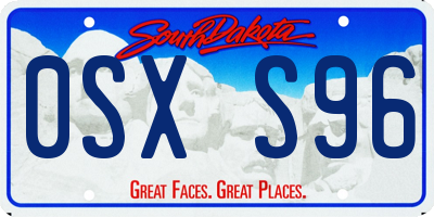 SD license plate 0SXS96
