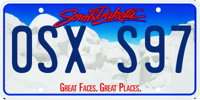 SD license plate 0SXS97