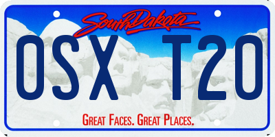 SD license plate 0SXT20