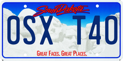 SD license plate 0SXT40