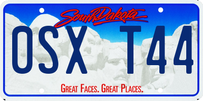 SD license plate 0SXT44