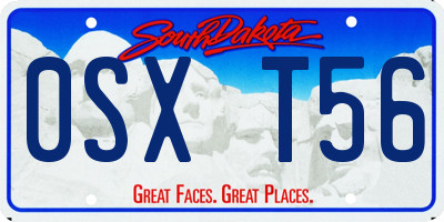 SD license plate 0SXT56
