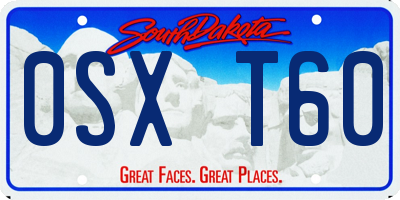 SD license plate 0SXT60