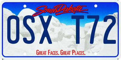 SD license plate 0SXT72