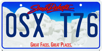 SD license plate 0SXT76