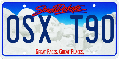 SD license plate 0SXT90