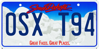 SD license plate 0SXT94