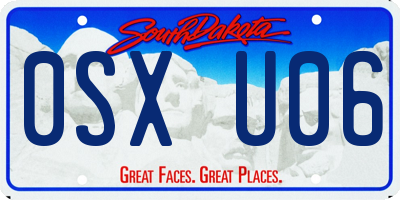 SD license plate 0SXU06