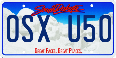 SD license plate 0SXU50