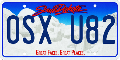 SD license plate 0SXU82