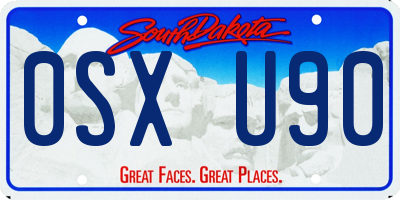 SD license plate 0SXU90