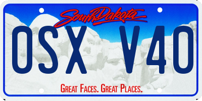 SD license plate 0SXV40