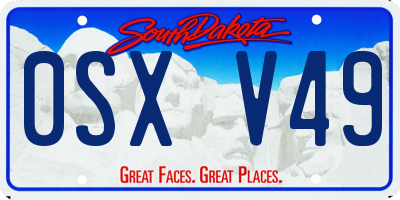 SD license plate 0SXV49