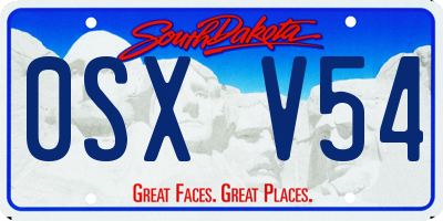 SD license plate 0SXV54