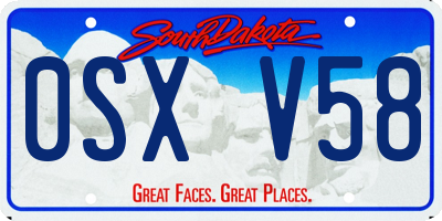SD license plate 0SXV58