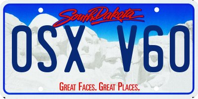 SD license plate 0SXV60