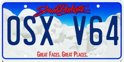 SD license plate 0SXV64