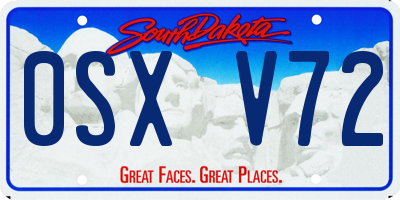 SD license plate 0SXV72