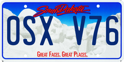 SD license plate 0SXV76