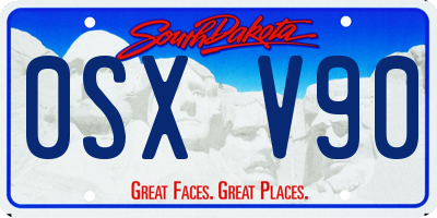 SD license plate 0SXV90