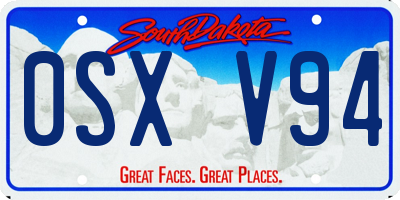 SD license plate 0SXV94