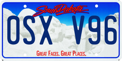 SD license plate 0SXV96