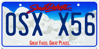 SD license plate 0SXX56