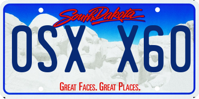 SD license plate 0SXX60