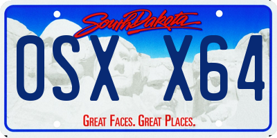SD license plate 0SXX64