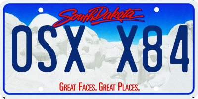 SD license plate 0SXX84