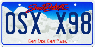 SD license plate 0SXX98