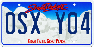 SD license plate 0SXY04