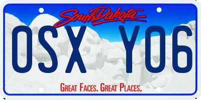 SD license plate 0SXY06