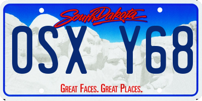 SD license plate 0SXY68