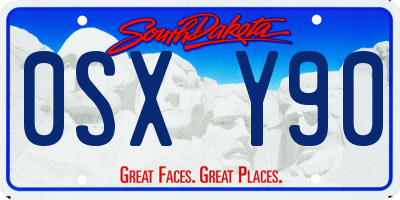 SD license plate 0SXY90