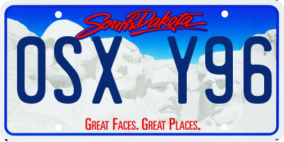 SD license plate 0SXY96