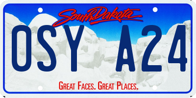 SD license plate 0SYA24