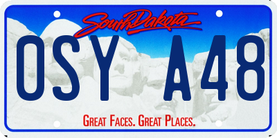 SD license plate 0SYA48