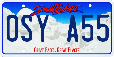 SD license plate 0SYA55