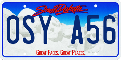 SD license plate 0SYA56