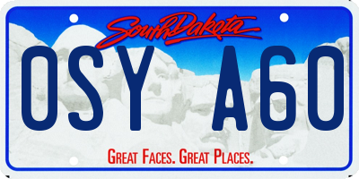 SD license plate 0SYA60