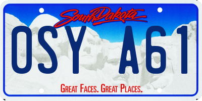 SD license plate 0SYA61
