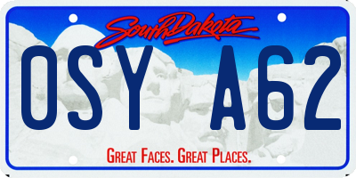 SD license plate 0SYA62