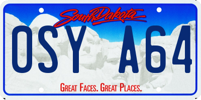 SD license plate 0SYA64